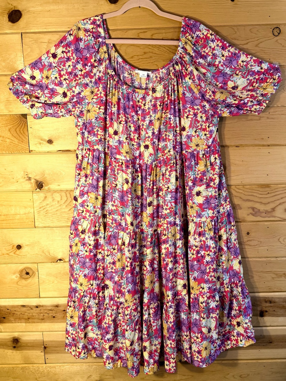 Chic Soul Women’s Short Sleeve Floral Dress Size 1XL